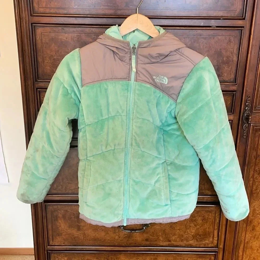 THE North Face Kids Green Puffy Reversible Jacket - Picture 2 of 16